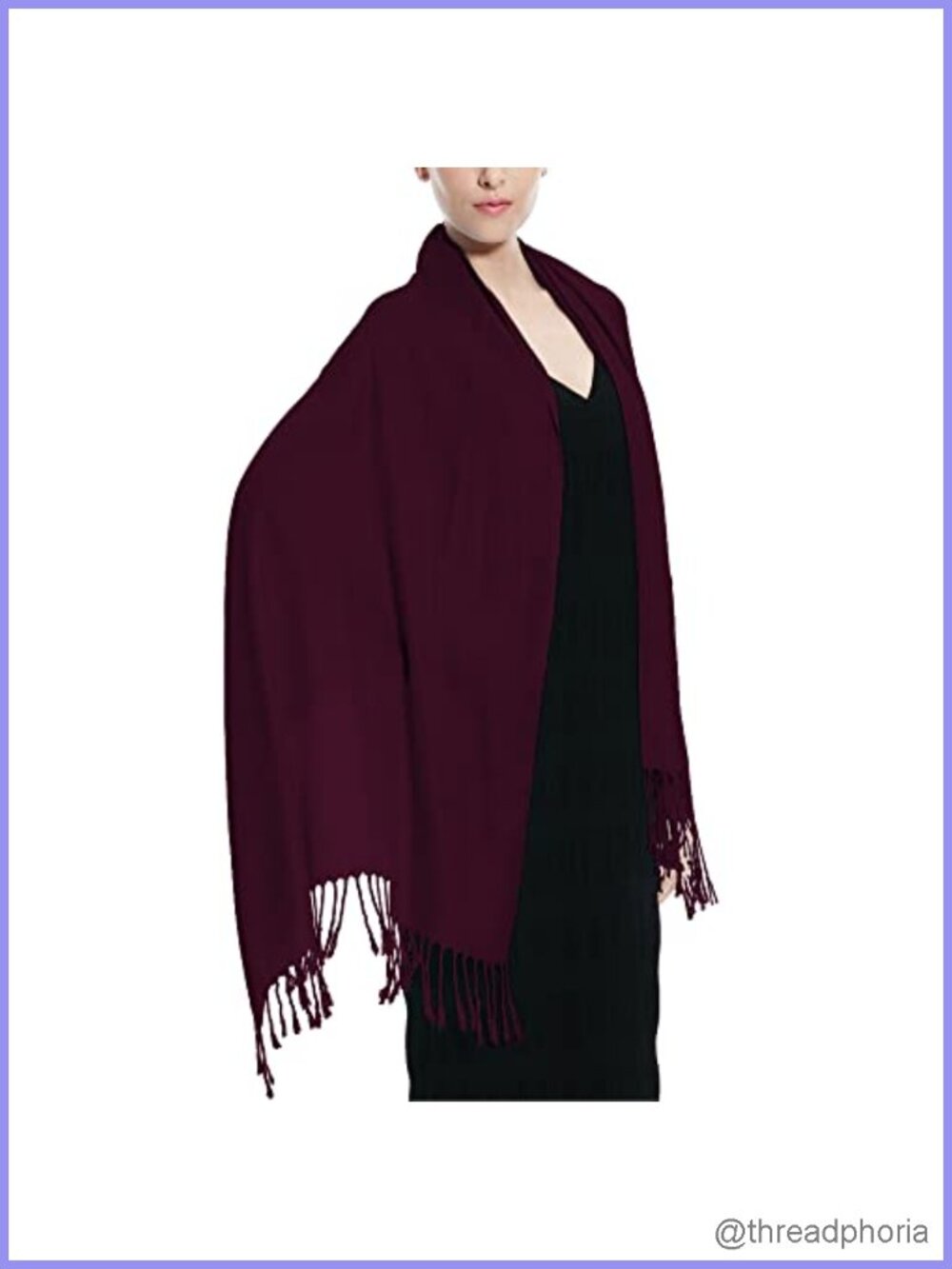 Soft Silky Pashmina Shawl Wrap Scarf Solid Viscose Hand Knotted Tassels